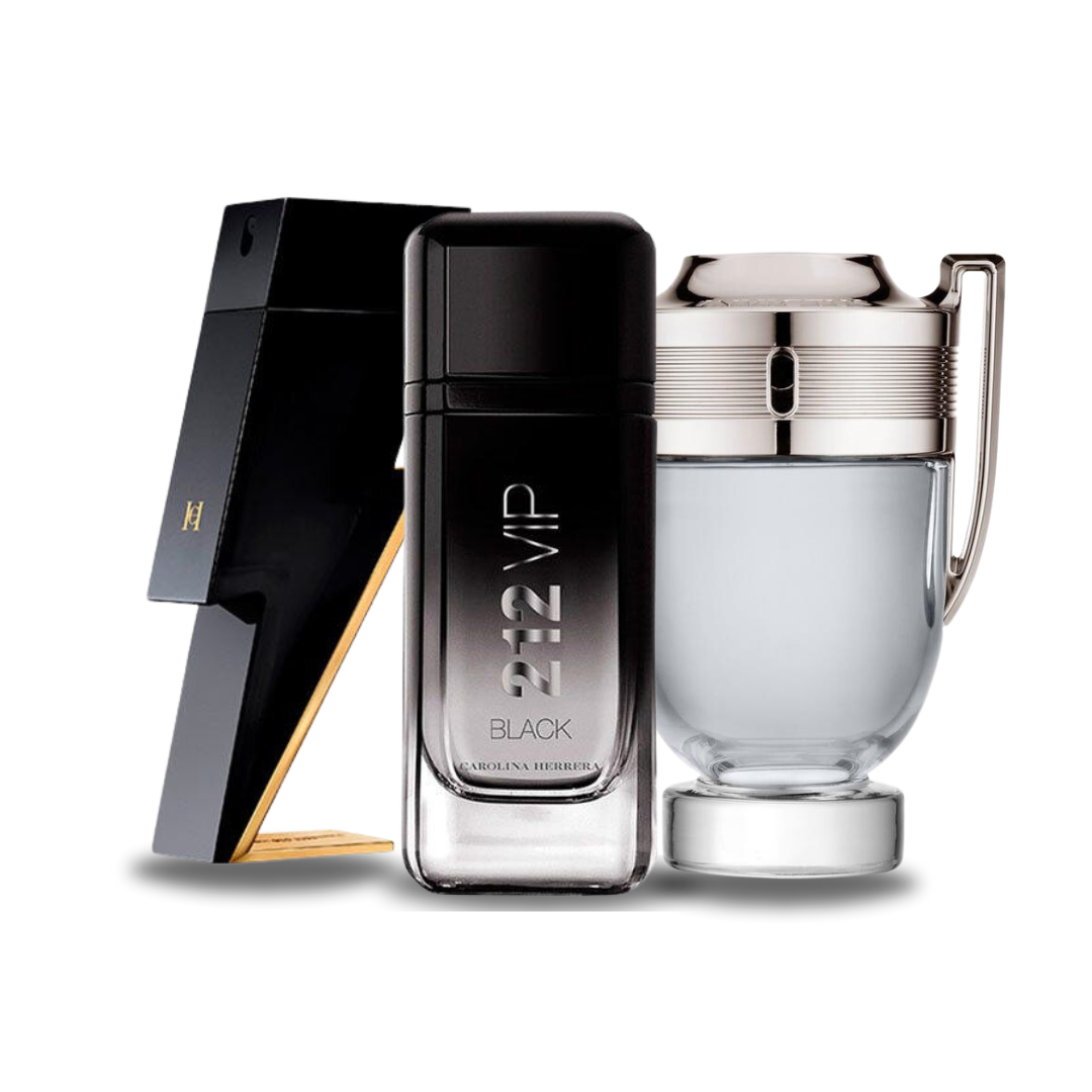 Coffret 3 Parfums Bad Boy, 212 VIP Black & Invictus Paco Rabanne 3×100 ml