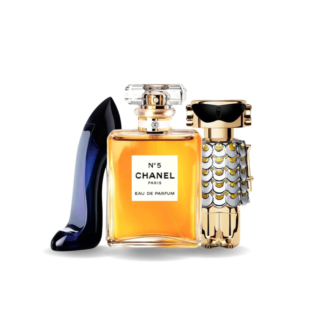 Coffret 3 Parfums Carolina Herrera Good Girl, Chanel N°5 & Paco Rabanne Fame 3×100 ml