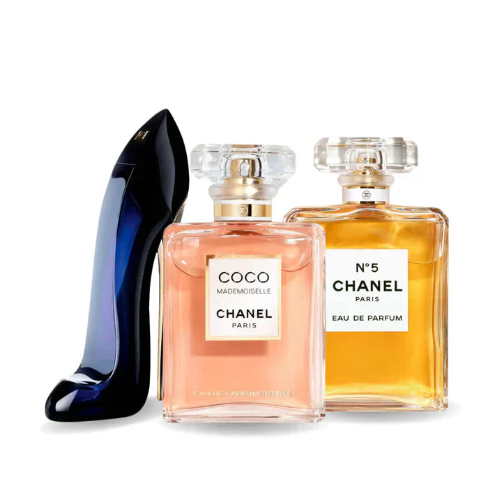 Coffret 3 Parfums Good Girl, Coco Mademoiselle & Chanel N°5 3×100 ml