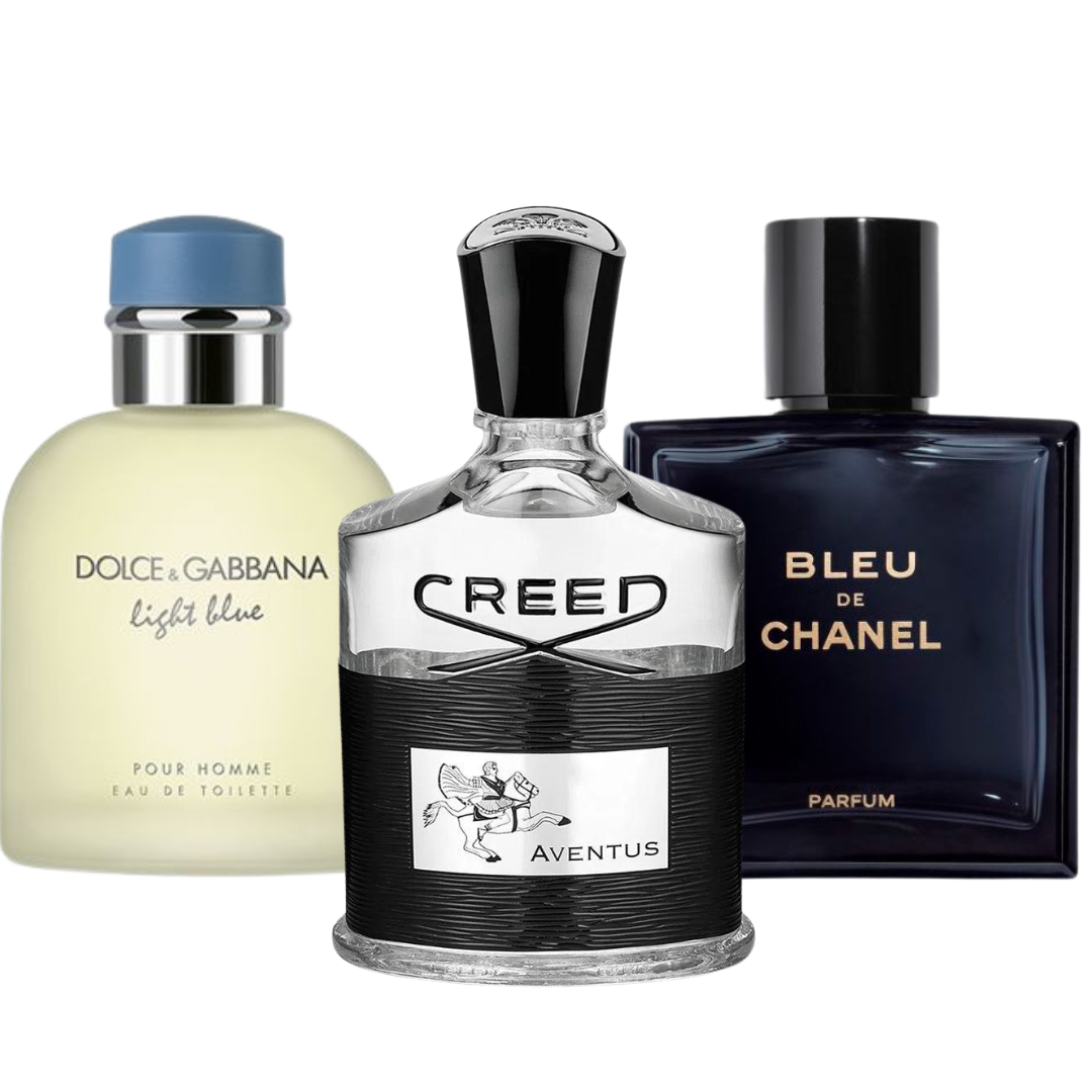 Coffret 3 Parfums Bleu de Chanel, Creed Aventus & Light Blue Dolce&Gabbana 3×100 ml