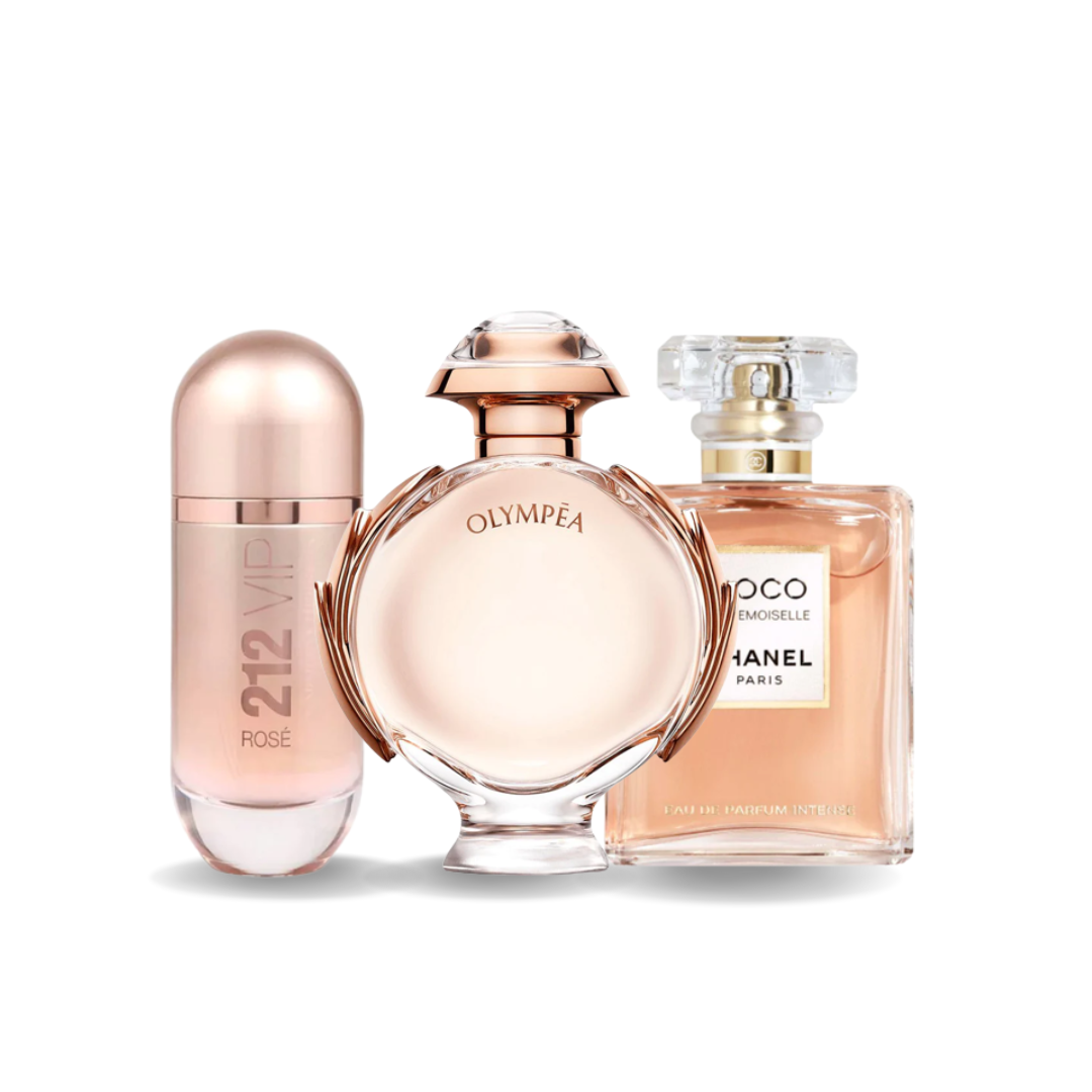 Coffret 3 Parfums 212 VIP Rosé, Olympéa & Coco Mademoiselle 3×100 ml
