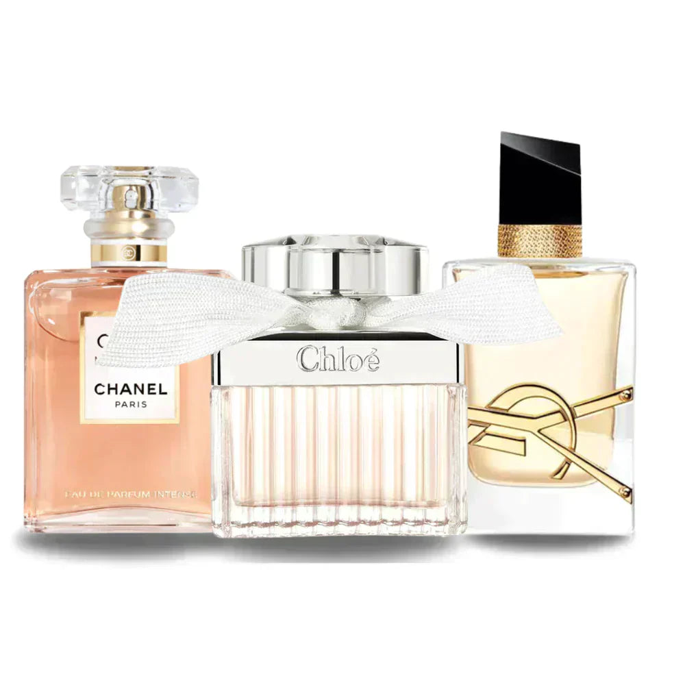 Coffret 3 Parfums Chanel Coco Mademoiselle, Yves Saint Laurent Libre & Chloé 3×100 ml