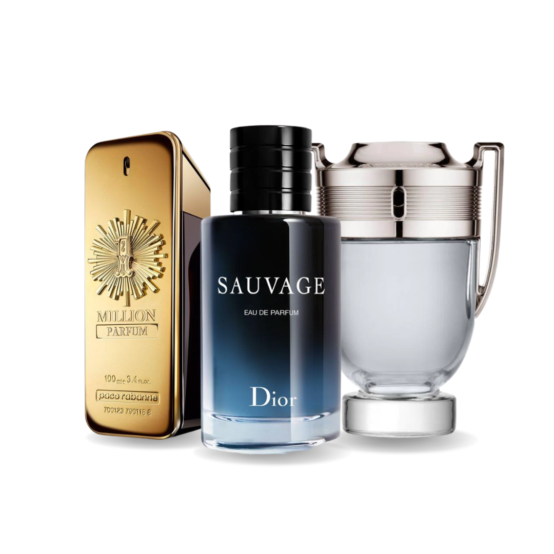 Coffret 3 Parfums Paco Rabanne One Million, Dior Sauvage & Paco Rabanne Invictus 3×100 ml